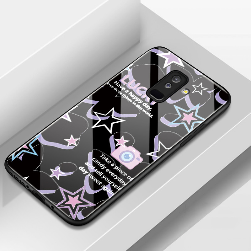 Casing Hp Untuk Samsung A6+ 2018 J8 2018 J6 Plus 2018 J6 Prime Case Gaya Y2K Bintang Warna-warni Kam