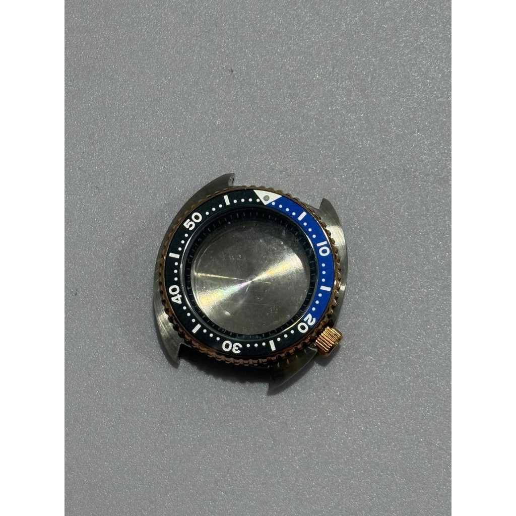 Seiko Mod Turtle Two Tone Case Batman Bezel Insert 45mm Lug 22mm Dial 28.5mm
