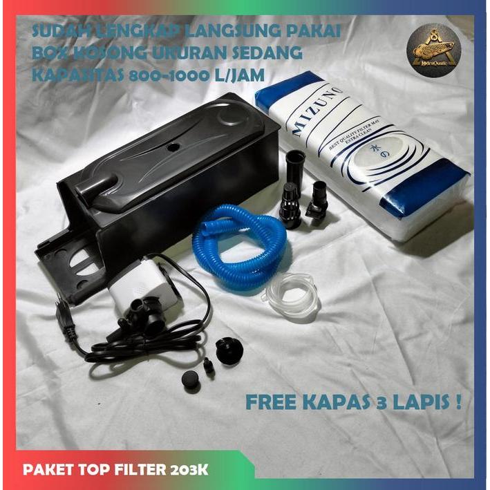 Premium Paket Lengkap Box Set Filter Aquarium Set Pompa Aquarium Dengan Box Filter Lengkap Paket