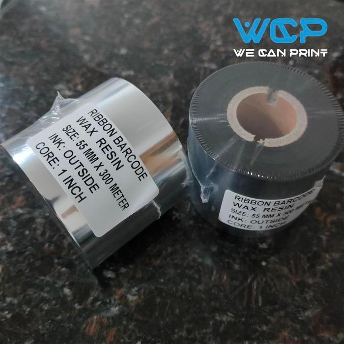 Ribbon Wax Resin 55X300 Meter Ribbon Bare 55 Mm X 300 Meter Face Out