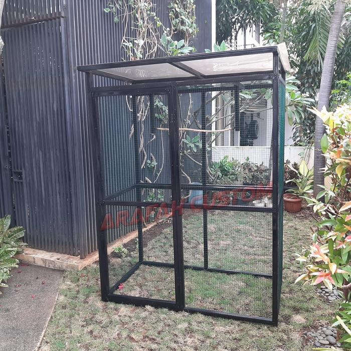 Kandang Burung Ternak Koloni Aviary Besar Jumbo Kotak Lovebird Parkit Nuri Murai Pleci Finch Anti Ka