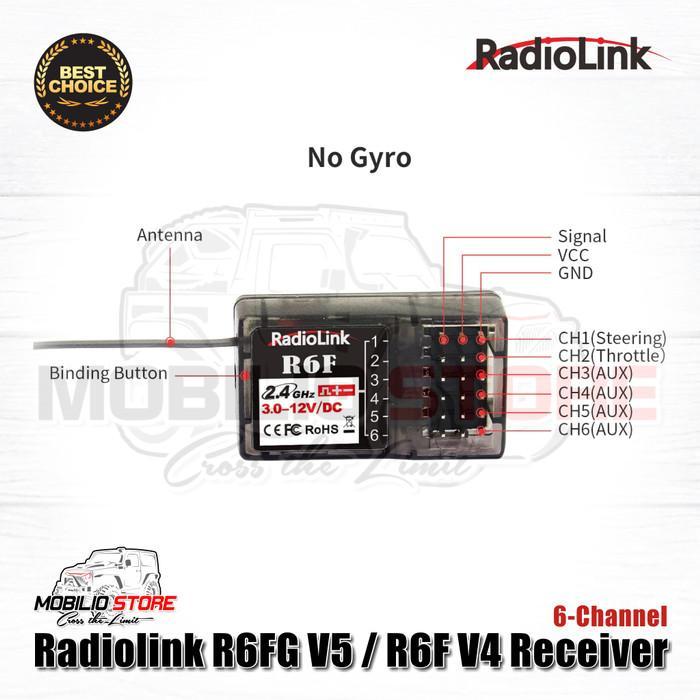 Radiolink R6FG - R6F Receiver for Transmitter RC6GS, RC4GS RC Crawler