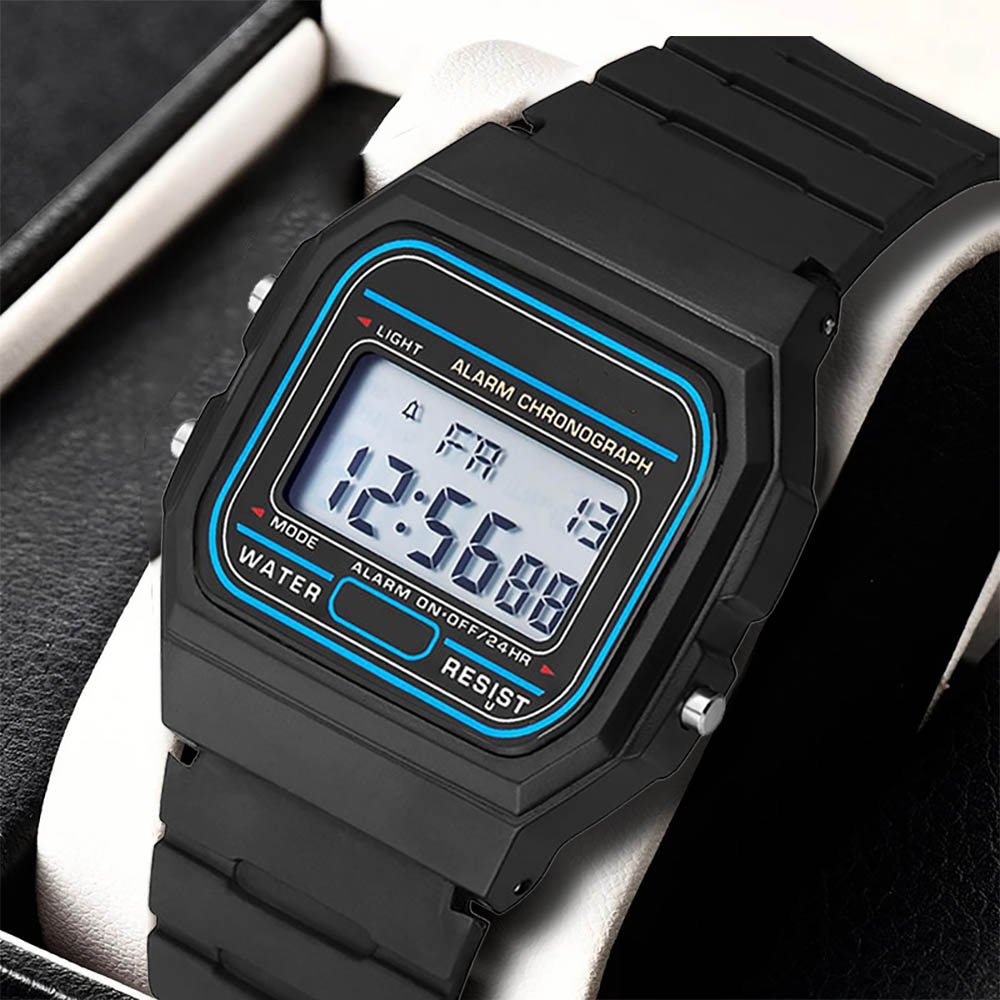 Men Watch Fion LED Digital Watches Man Sports Military Wristwatches Vintage Silicone Wristband
