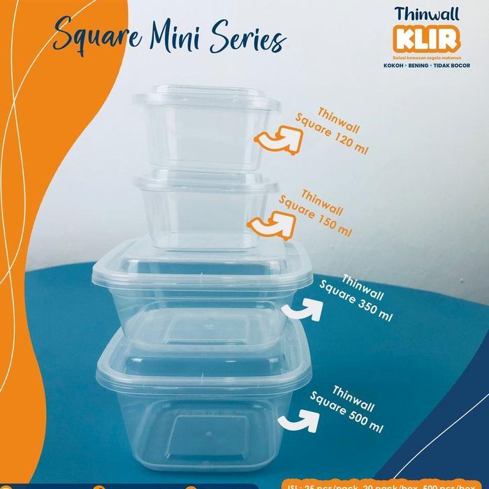 SALE Thinwall Square 500 ml / Cup Dessert /thinwall kotak 500 ml READY