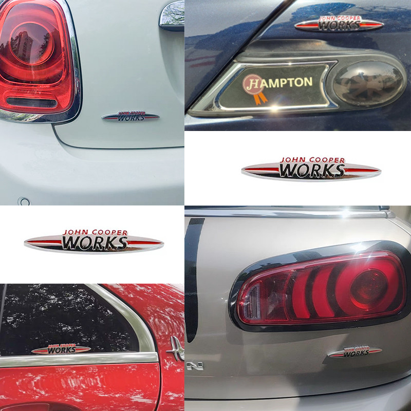 Black Car Chrome Metal Mini JCW Sticker Front Grille Badge Emblem For Mini Cooper S JCW F54 F55 F56