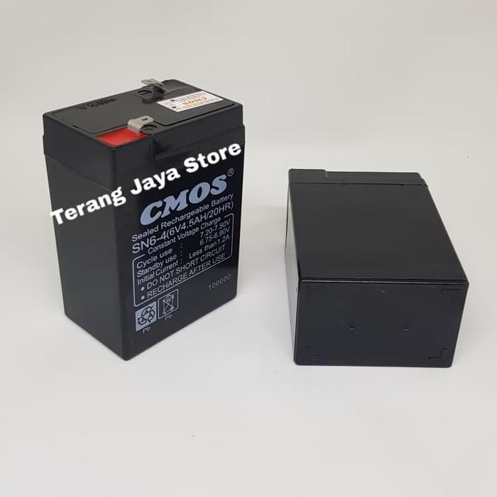 Aki CMOS 6V SN6-4 Baterai Aki Cmos 6V 4.5A Accu CMOS 6N4 Accu Kering CMOS 6V Aki Kering