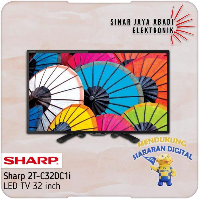 SHARP LED TV 32 Inch HD 2T-C32DC1i [Digital TV] - Tanpa Bracket