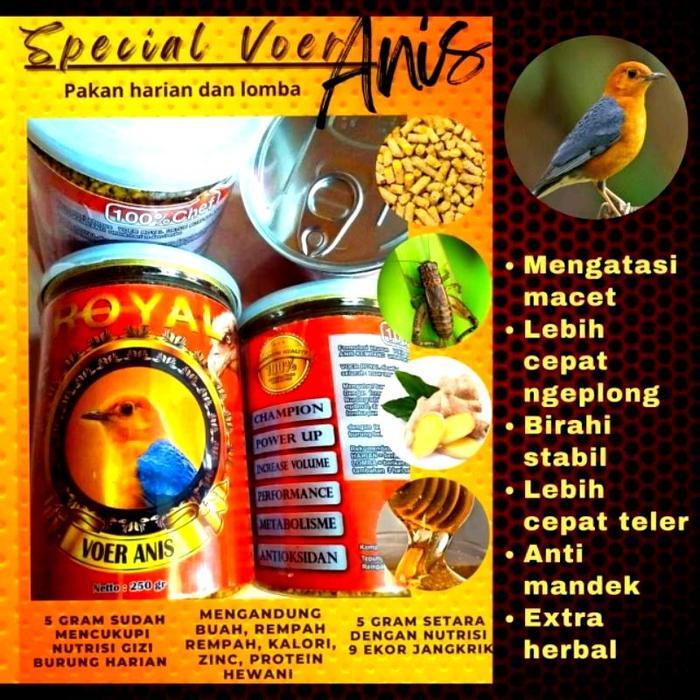 ROYAL + ROYAL ANIS MERAH + VOER ROYAL + VOER ANIS MERAH + VOER KHUSUS ANIS MERAH + PAKAN ANIS MERAH