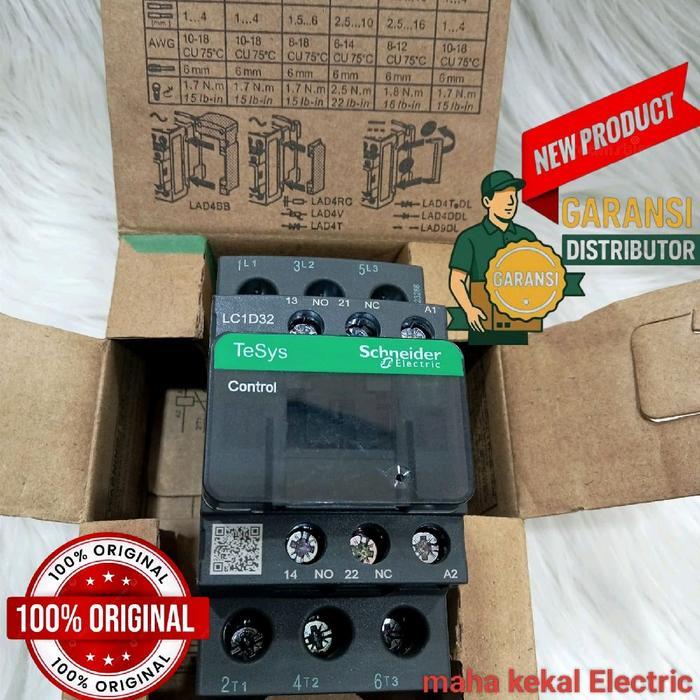 READY Kontaktor Schneider lc1d32m7 220vac,lc1d32q7 380vac,lc1d32f7 110vac, lc1d32e7 48vac,lc1d32b7
