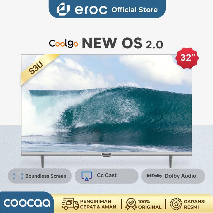 COOCAA Smart LED TV 32 Inch- OSCoolita - DVB/T2 -Wifi- Youtube - 32S3U