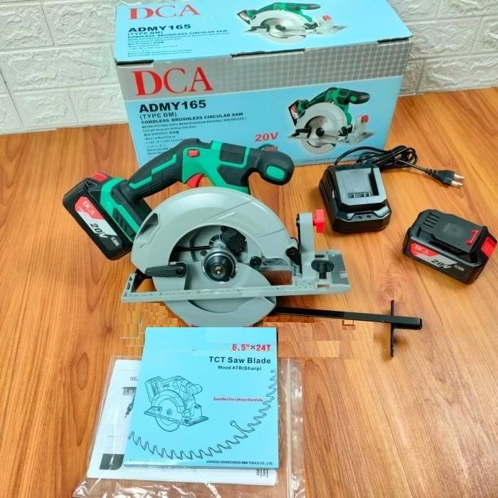 DCA ADMY165 CORDLESS BRUSHLESS CIRCULAR SAW mesin gergaji baterai 20V - DCA