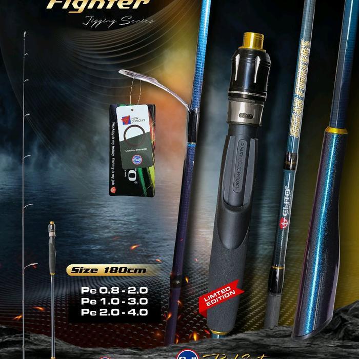Exori - Jigging Elito Ocean Fighters P180Cm Spining Solid Carbon Reel Set Dan Ring Full Fuji