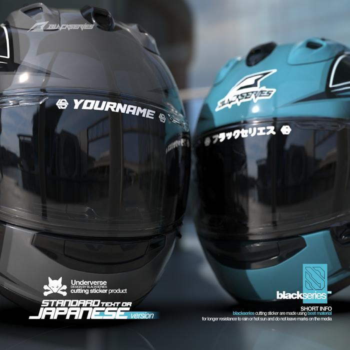 CUSTOM Cutting Stiker Nama Stiker Helm Stiker Visor Stiker Kanji