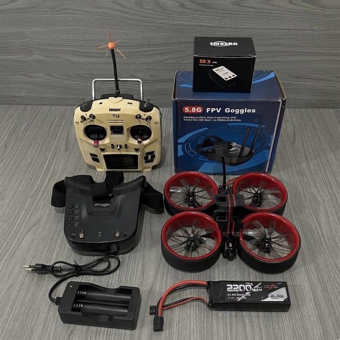 Quad Drone FPV Racing Freestyle Cinewhoop Brushless RTF Komplit Siap Terbang