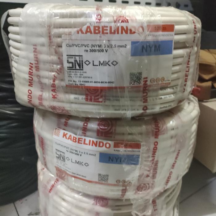 Kabel NYM KABELINDO 3x2.5 100M/ Kabelindo Nym 3x2.5 100m Tunggal