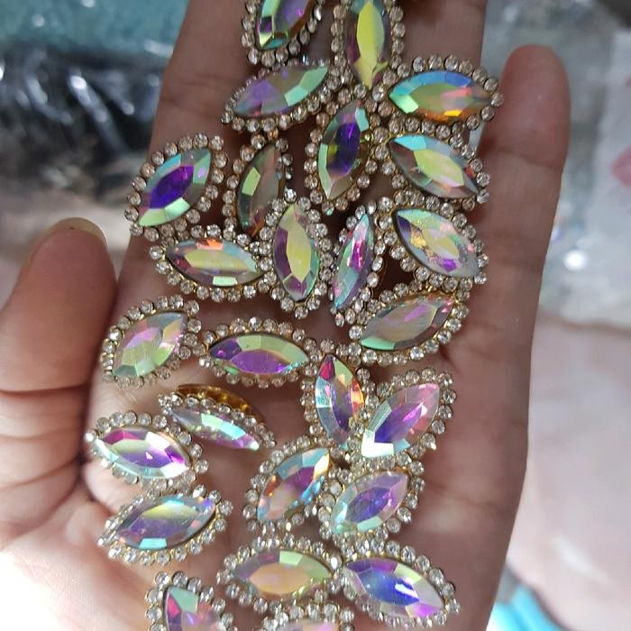 

New payet CANGKANG sampan PELANGI , Ukuran 7x15mm isi 1 lusin