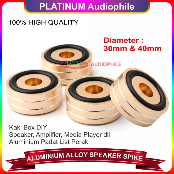 New Speaker Spike Kaki Box Audio Stand Aluminium Alloy Gold 30mm 40mm