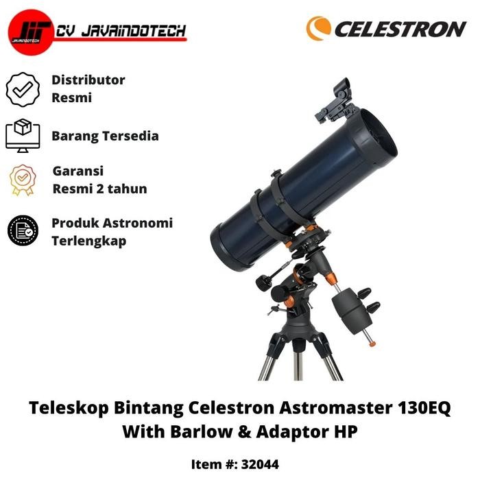 Teleskop Bintang Celestron Astromaster 130Eq Newtonian + Bonus Terlaris