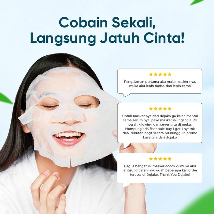 zg90 [Payday]Soothing Mosturizer Repairing Skin Whitening Sheet Mask Dojako Skincare Import