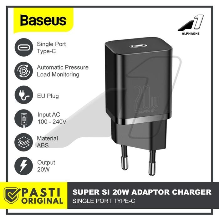 Sale Baseus Adaptor Charger Fast Charging Pd 20W Quick Charge Iphone