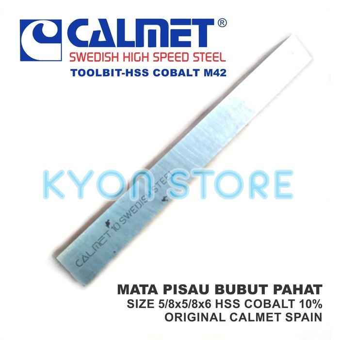 MATA PISAU BUBUT PAHAT SIZE 5/8X5/8x6 HSS COBALT 10% M42 CALMET SWEDIS