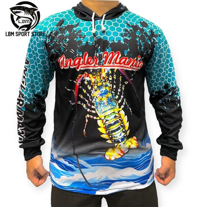 Tiento Wares - Jersey Mancing Udang Lobster Kaos Udang Laut Lengan Panjang