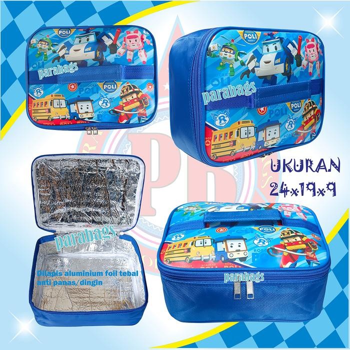 ASLI Tas Bekal Tupperware Anak Tempat Penyimpanan Makanan/Lunch Bag Aluminium Foil Tahan