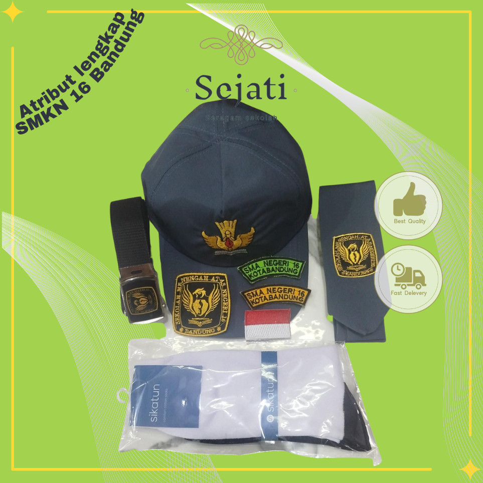 Seragam Sejati Collection - Atribut SMAN 16 Bandung Lengkap Paket Hemat