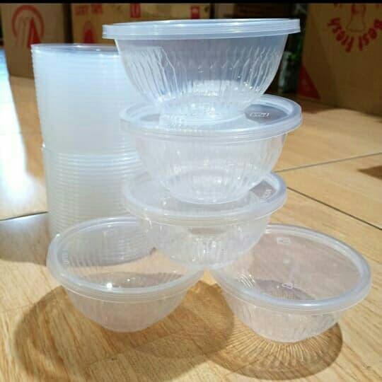 Thinwall 250ml ME+Tutup/Kotak Box Antipanas/Cup Buat Salad Ager Puding