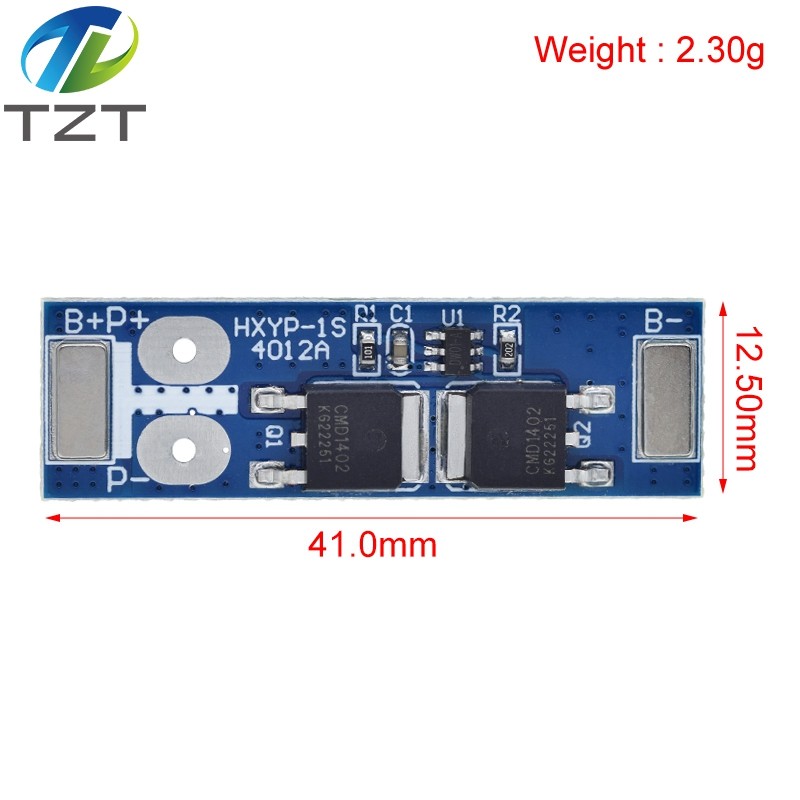 1S 12A 3.7V Li-ion / 3.2V Lifepo4 18650 Battery Charging Protection Board Short Circuit Protection B