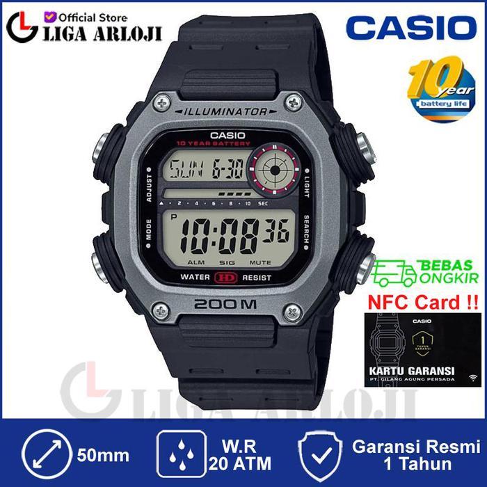 CASIO DW-291H-1AVDF JAM TANGAN PRIA DIGITAL HITAM ABU DW291H DW-291H-1A DW291