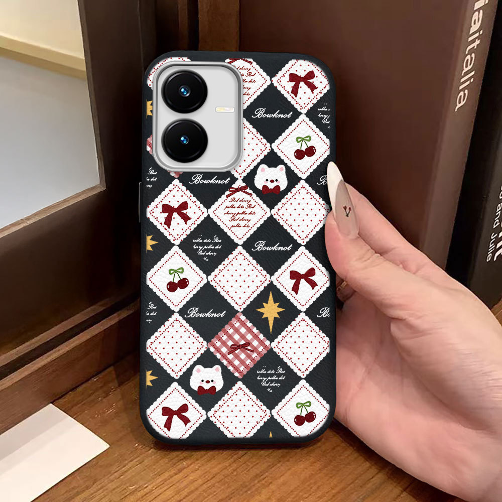 Casing Hp Untuk VIVO Y22 Y22S Case Kesing Kondom Kupu Kisi Softcase 0066 PW