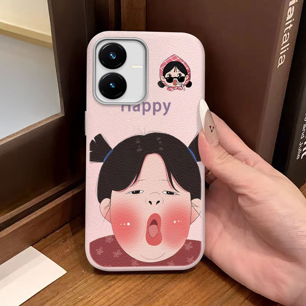 Casing Hp Untuk VIVO Y22 Y22S Case Kesing Kondom Cute Girl Softcase 0098 PW