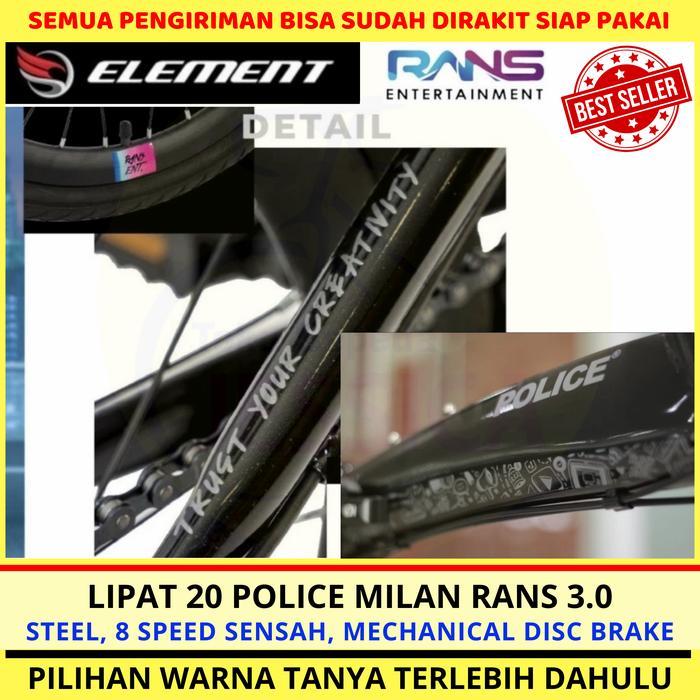 Sepeda Lipat 20 Element Police Milan