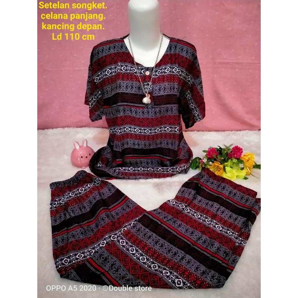 Setelan Terbaru kekinian one set Celana panjang Asl Songket one set daster anak muda daster kencanau