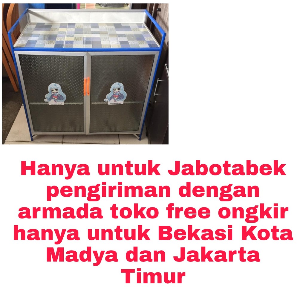 RAK KOMPOR + RAK PIRING 2 PINTU / MEJA KOMOR / RAK