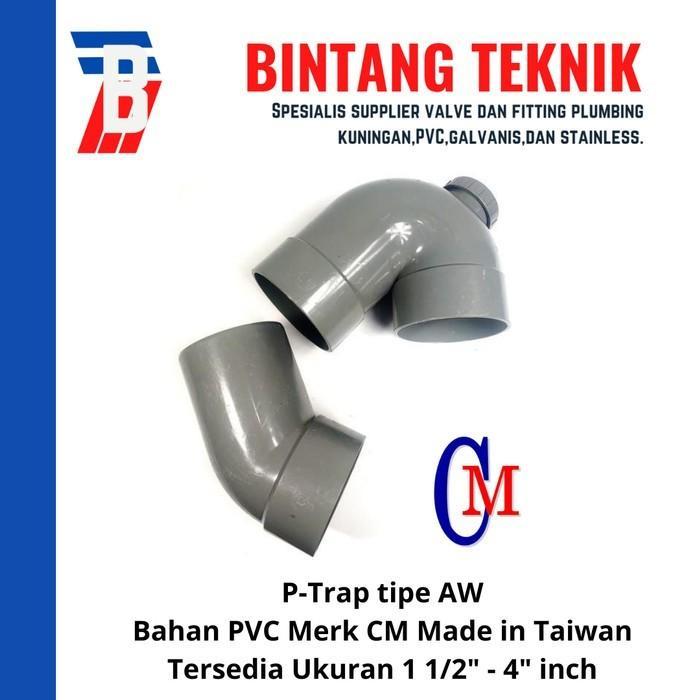w460- P-Trap 2" Inch Pvc Aw Merk Cm Taiwan