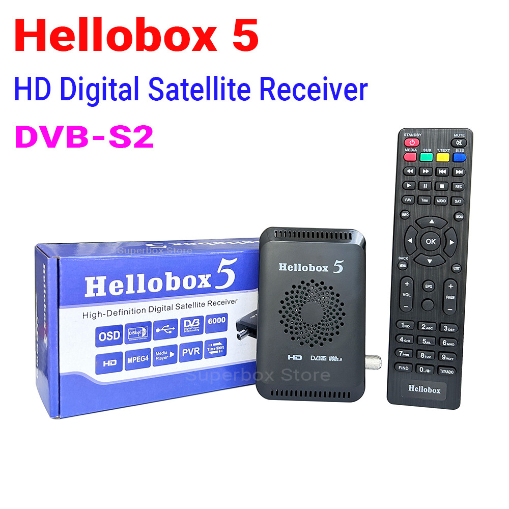 Hellobox 5 DVB-S2 Digital Satellite Receiver Support WiFi Dongle 3G Modem USB 2.0 Full HD DVBS2