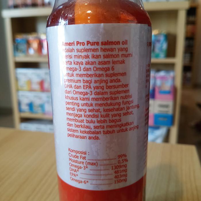 Vitamin Bulu Anjing & Kucing Ameri Pro Salmon Oil +Omega3 250Ml