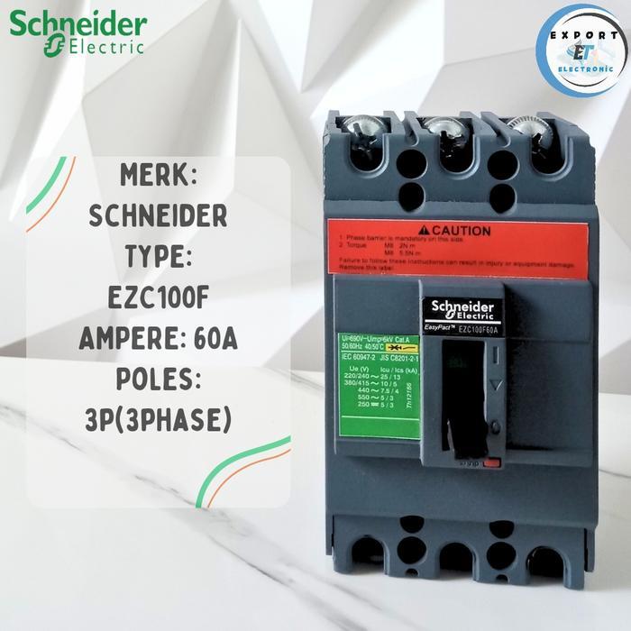 Mccb Schneider Ezc100F 15A-100A Second Original Copotan Panel Kondisi Normal Terbaru 