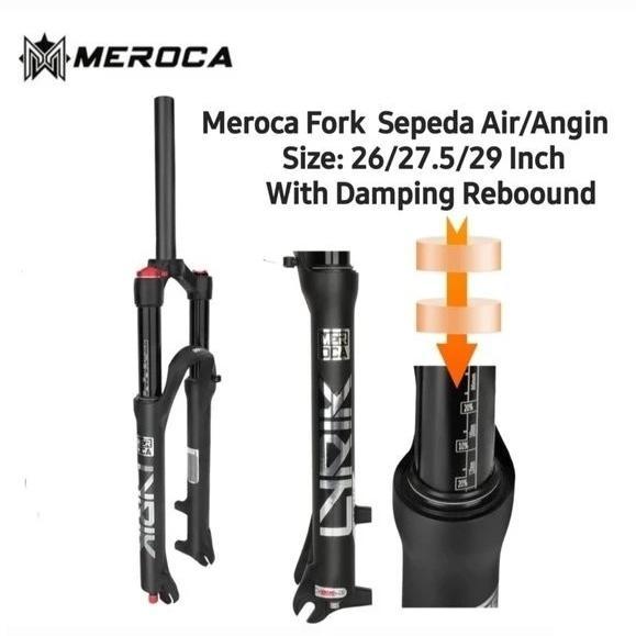Meroca Fork Air Angin Suspensi Sepeda MTB Fork OS Lurus Damping Reboun Best