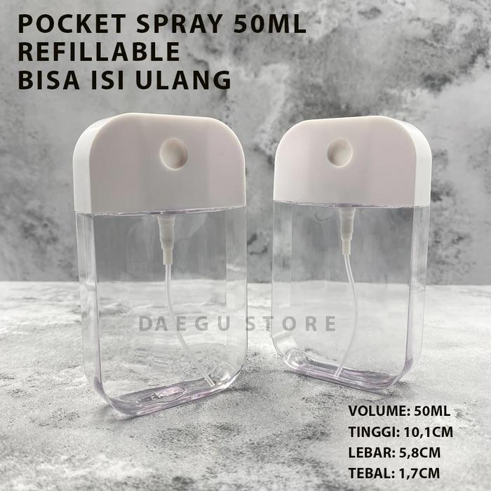 NEW Botol Spray 50ml Pocket Card Isi Ulang - Parfum Hand Sanitizer Gen 2