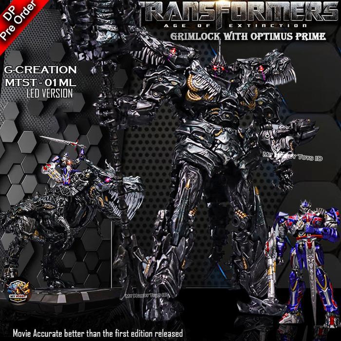 READY STOCK Original G-Creation MTST-01ML Grimlock With Optimus Prime LED Version Dinobot Robot