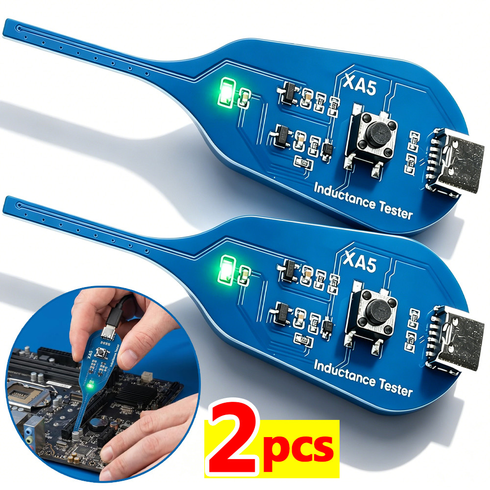 Phone/PC Mini Inductor Tester Type-C Powered High Precision Mainboard Coil Testing Tool with LED