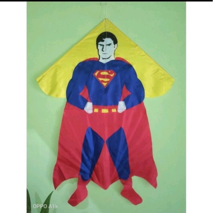 Layang Layang Karakter Superhero Superman Layangan Kain Keren
