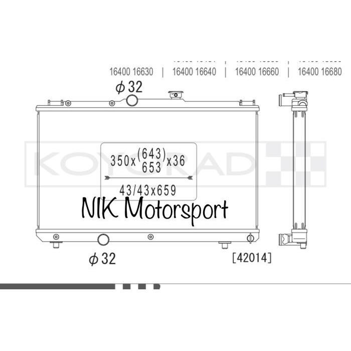 BERKUALITAS Koyorad Radiator Great Corolla MT Full Almunium / Koyorad Racing Radiator Great Corolla