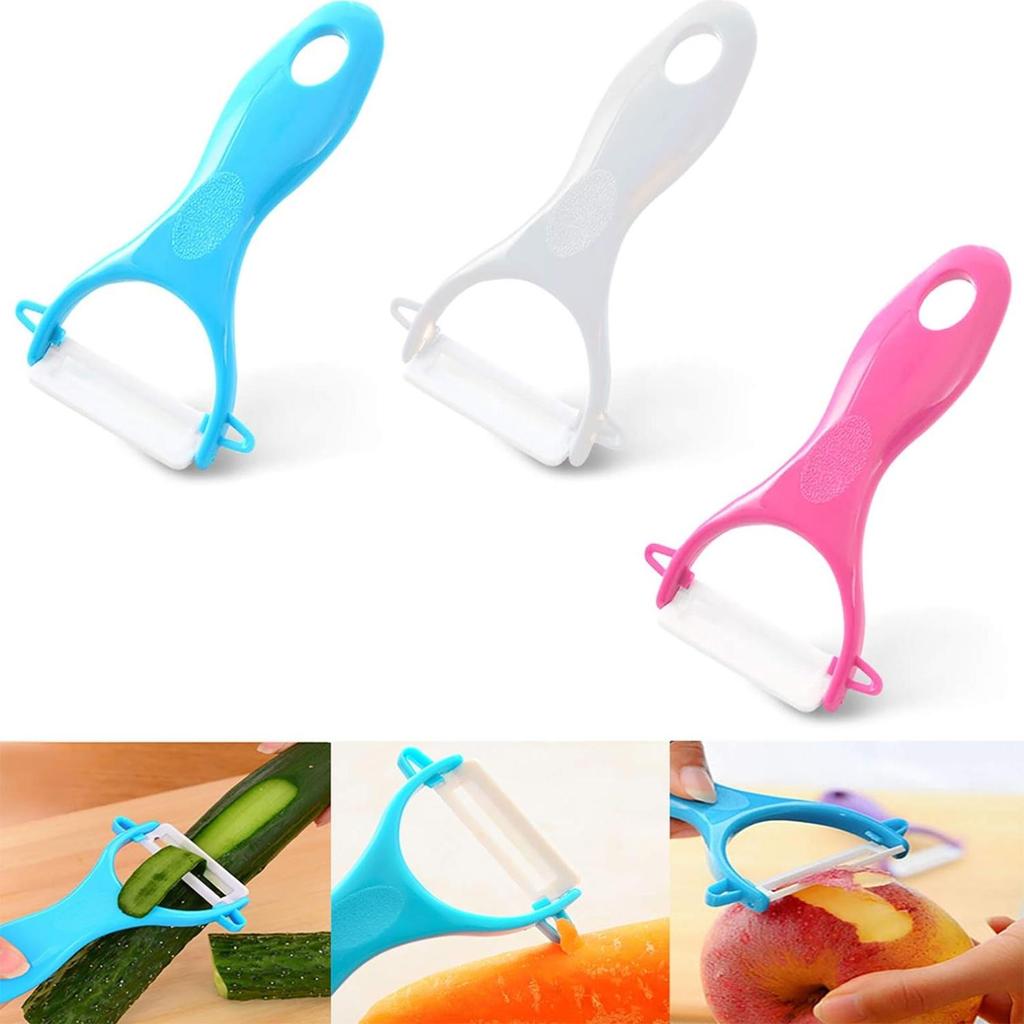 3pcs Ceramic peeler, fruit peeler, kitchen vegetable peeler, ceramic does not rust, potatoes carrot