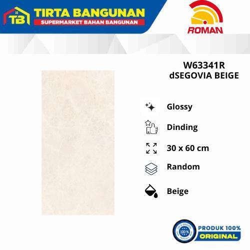 ROMAN KERAMIK 30 X 60 CM WALL TILE W63341R dSEGOVIA BEIGE KERAMIK DINDING KW 1 Sale 15%