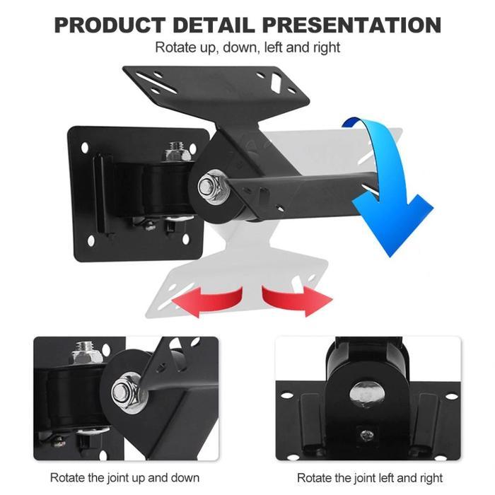 NEW Bracket Dinding Monitor PC Telescopic TV LCD 15 18 24 27 32 35 Inch
