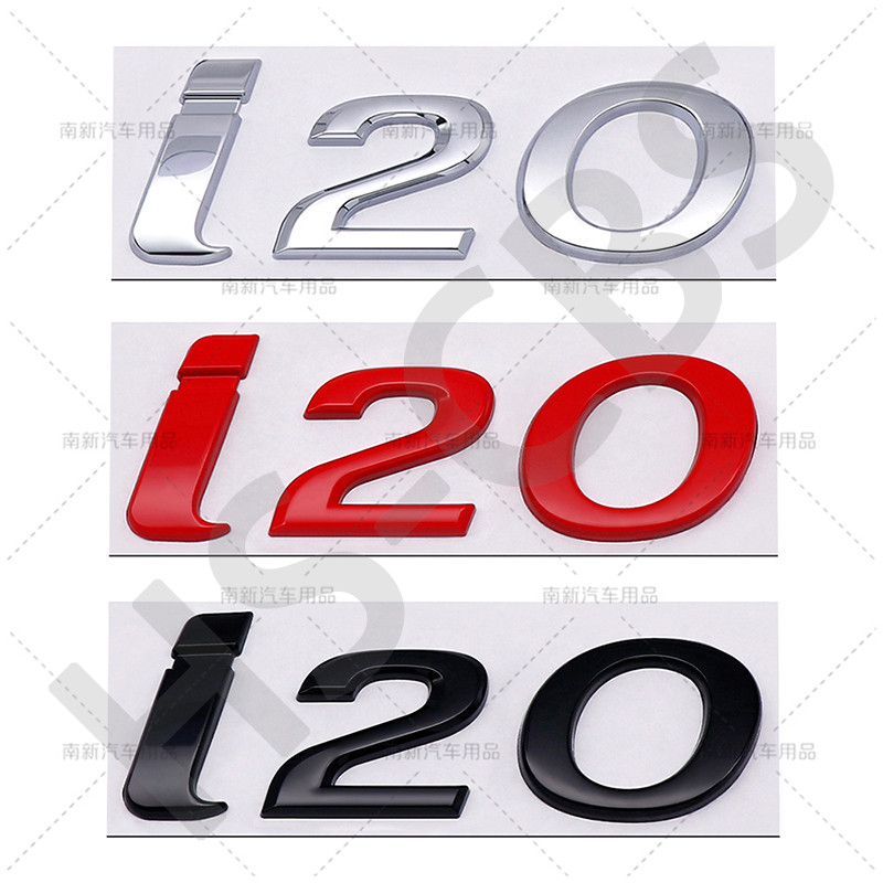 3D Metal I10 I20 Letter Emblem I30 I40 Words Logo Rear Trunk Badge For Hyundai Car Styling Nameplate